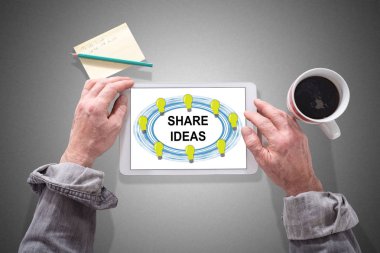 Fikirler kavramını tablette paylaşın