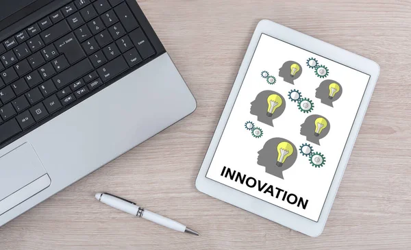 Innovationskonzept Auf Digitalem Tablet Gezeigt — Stockfoto