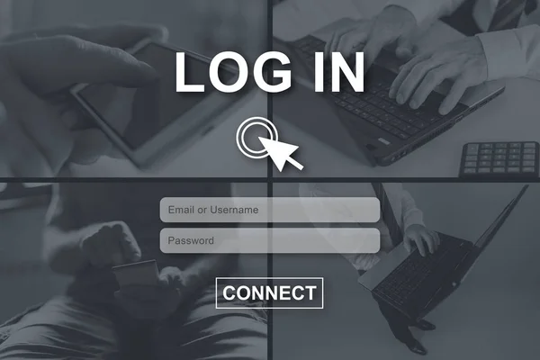 Login Concept Illustrated Pictures Background — Stock Photo, Image