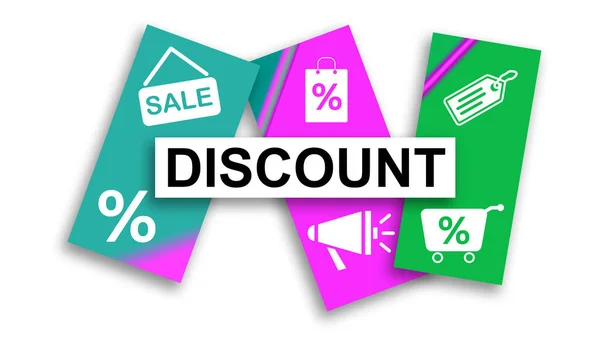 Illustration of a discount concept