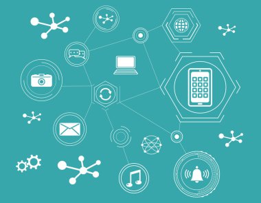 Bağlı simgelere sahip uygulamaların konsepti