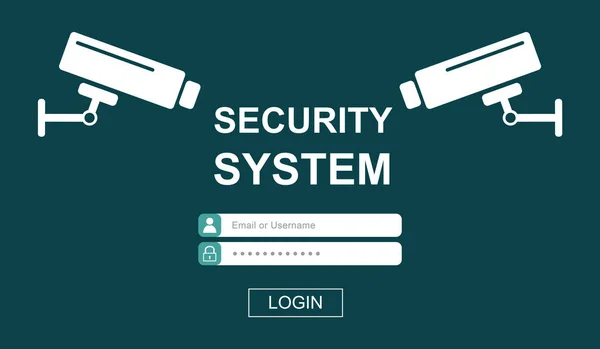 Ilustración Concepto Sistema Seguridad — Foto de Stock