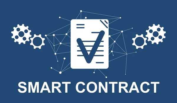Иллюстрация Концепции Смарт Контракта — стоковое фото