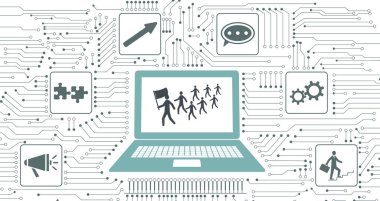 Devre ile bütünleşmiş ikonlu liderlik kavramı