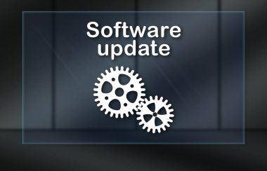 Koyu arkaplanda yazılım güncelleme kavramı