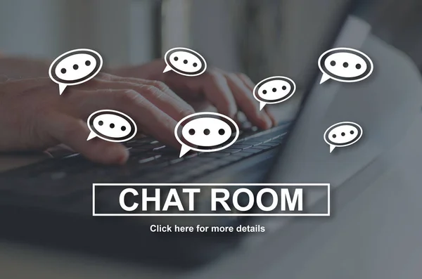Chat room concept illustrated by a picture on background
