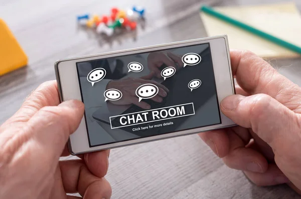 Chat room concept on mobile phone