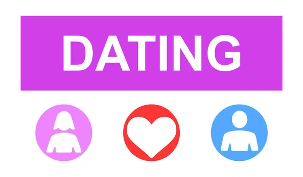 Illustration Eines Online Dating Konzepts — Stockfoto