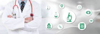 Doktorun kolları bağlı durduğu tıbbi araştırma kavramı