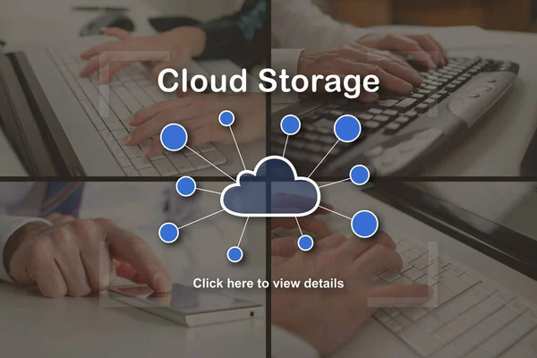 Cloud Speicherkonzept Durch Bilder Hintergrund Veranschaulicht — Stockfoto