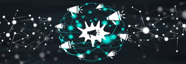 Bir ağ iletişim konseptinin gösterimi