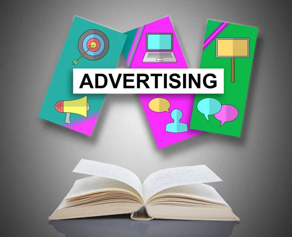Advertising Concept Open Book — Stock Photo, Image