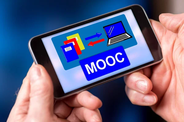 Smartphone screen displaying a mooc concept