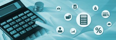 Finansal grafiklerde hesap makinesiyle muhasebe kavramı