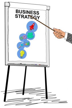 Çizelgede iş stratejisi konsepti gösteriliyor