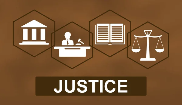 Ilustrace Konceptu Spravedlnosti — Stock fotografie