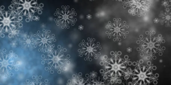 Летающие Снежинки Светло Голубом Сером Фоне — стоковое фото