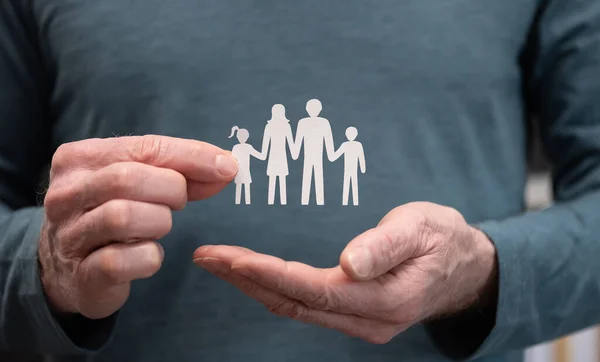 Concept of family insurance with family held by insurer