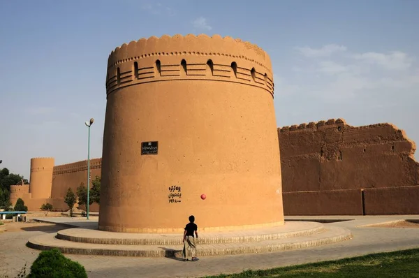 Les Murs Ville Yazd Sont Situés Iran Les Remparts Ville — Photo