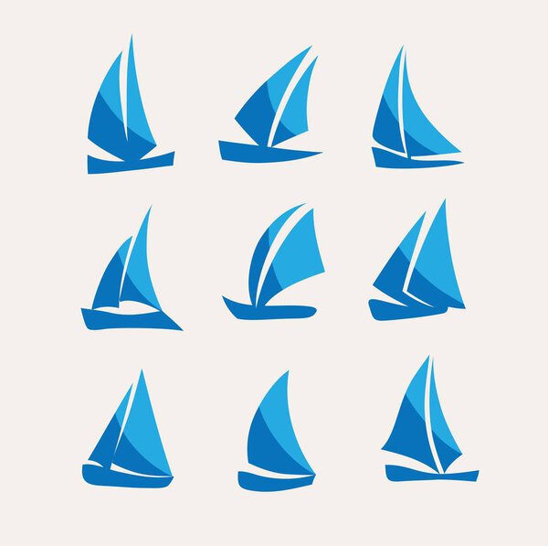 Ship Icon Set, art vector logo design 