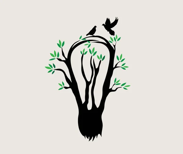 Modèle Logo Arbre Idée Conception Vectorielle Art — Image vectorielle