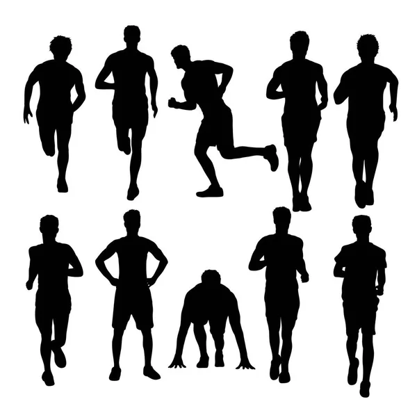 Runners Courir Design Vectoriel Art — Image vectorielle
