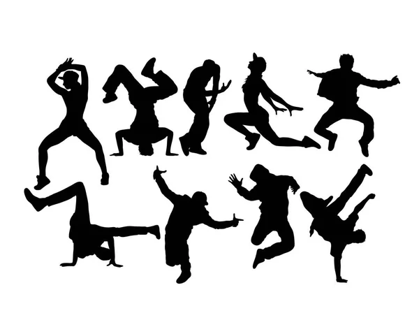 Moderne Dansen Silhouetten Kunst Vector Design — Stockvector