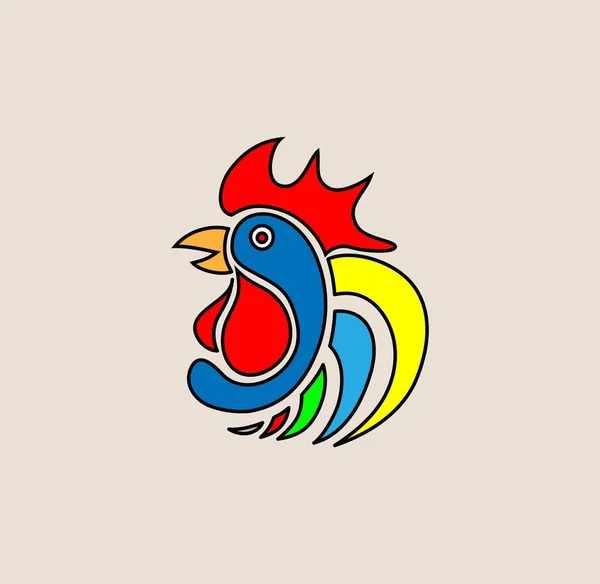 Rooster Logo Art Vector Design — Stock Vector
