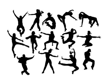 Dancer Activity, sanat vektör siluetleri tasarımı