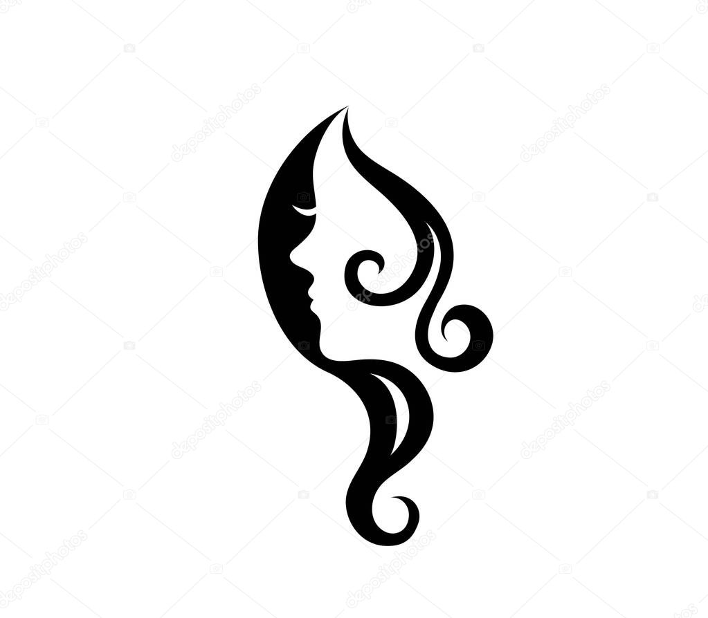 Beauty Face Logo, art vector design