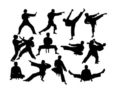 Spor siluetleri, sanat vektör tasarımı