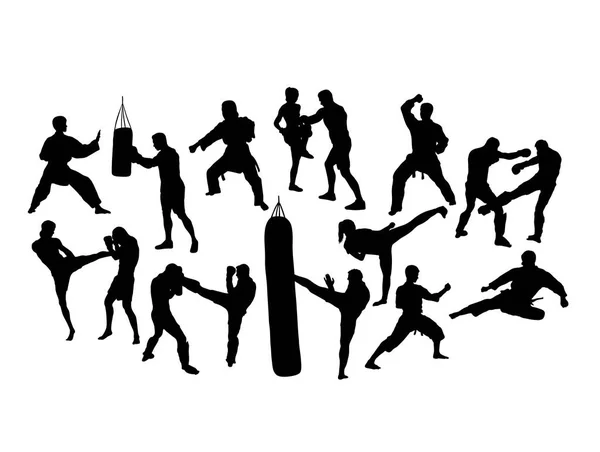 Sport Attività Silhouette Art Vector Design — Vettoriale Stock