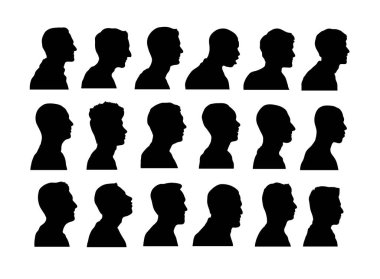 Anonim Avatar Siluetler, sanat vektör tasarımı 