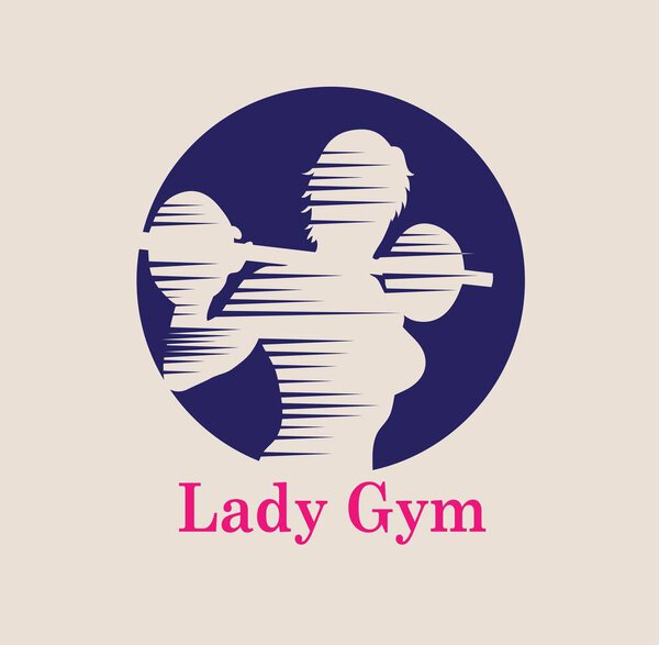 Lady Gym Logo, art vector design 