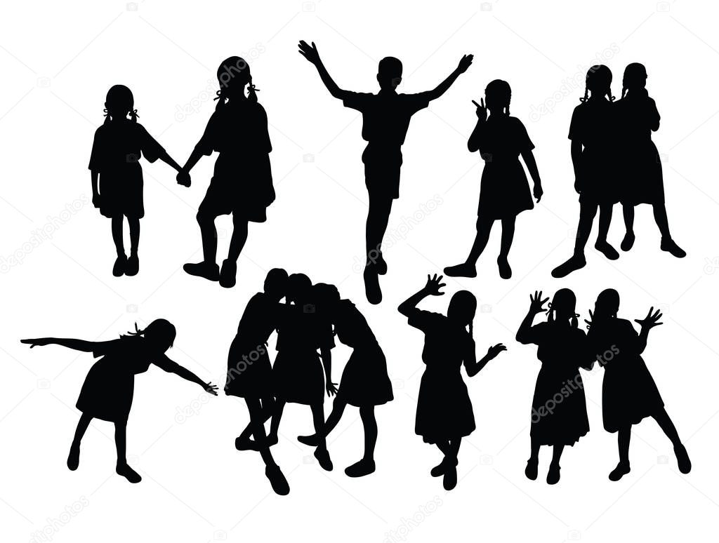 Student  Activity Silhouettes, art vector design