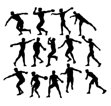 Spor Aktivite Siluetleri, sanat vektör tasarımı