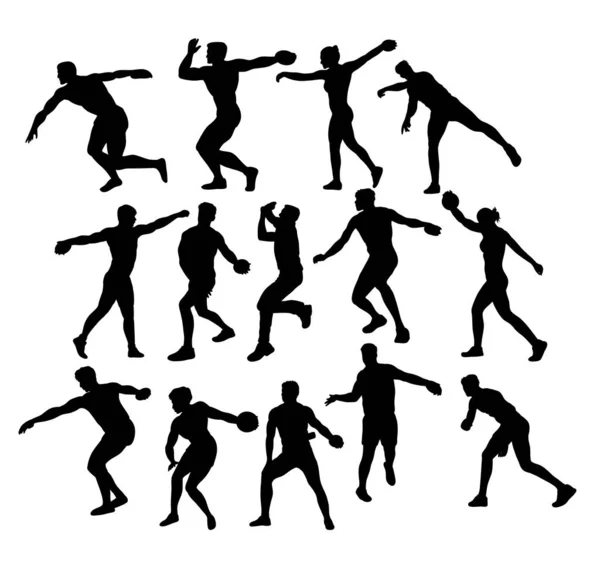 Sport Attività Silhouette Art Vector Design — Vettoriale Stock