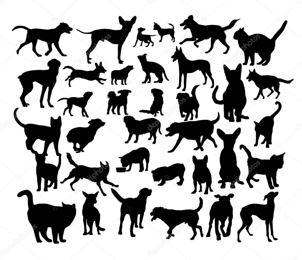 Animal Pet Silhouettes, art vector design