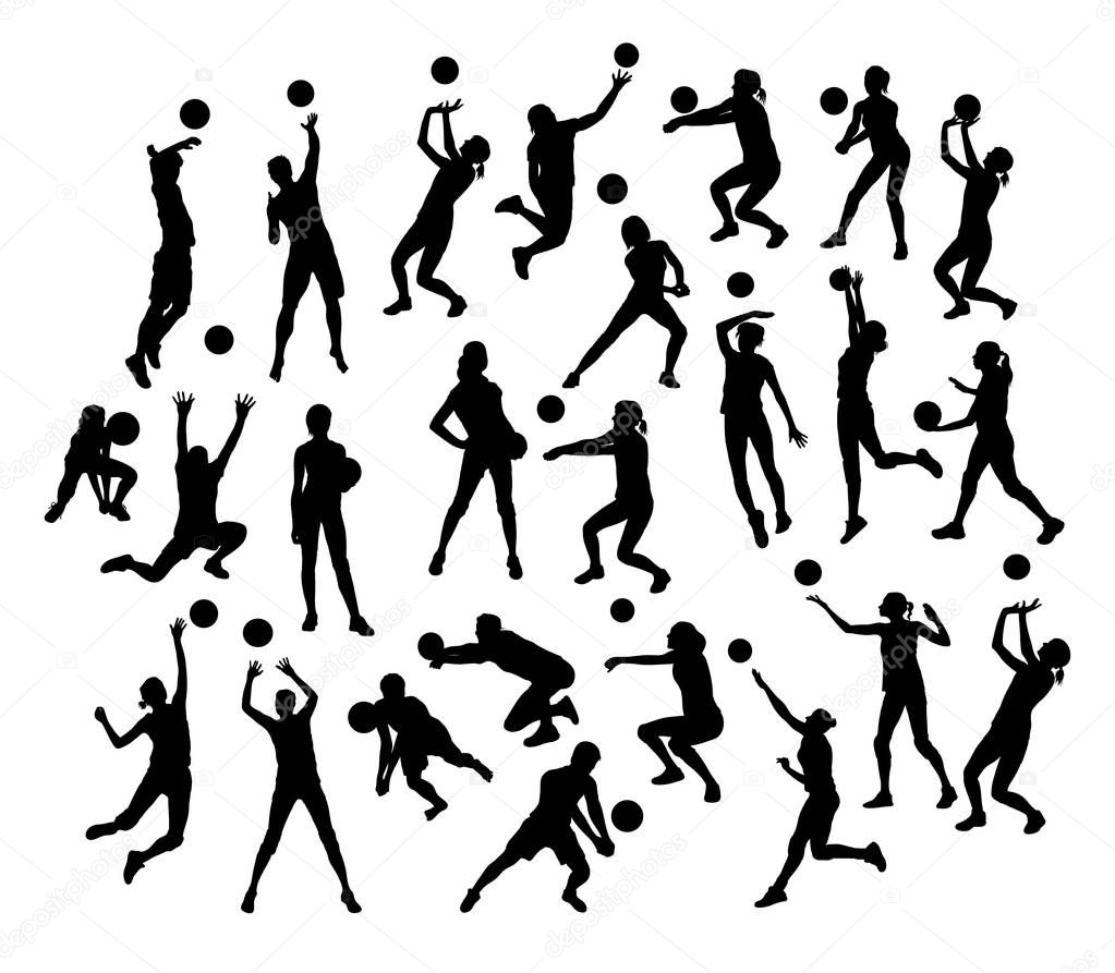 Volleyball Sport, art vector silhouette design