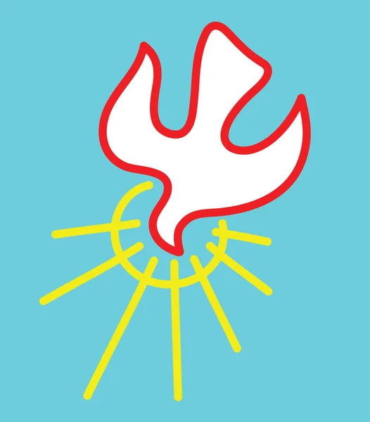 Línea Fuego Holisspirit Diseño Vectores Arte — Vector de stock