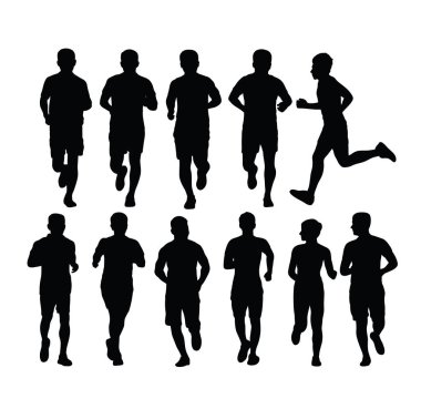 Running Silhouettes, art vector design