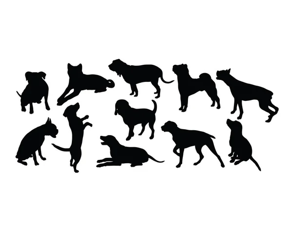 Hundesilhouetten Kunst Vektordesign — Stockvektor