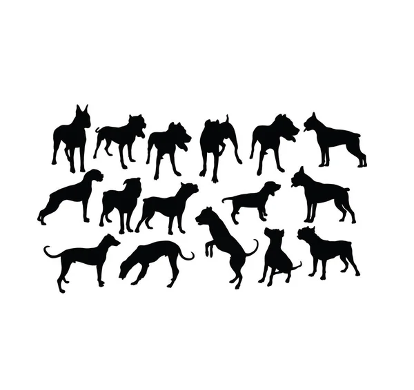 Hundesilhouetten Kunst Vektordesign — Stockvektor