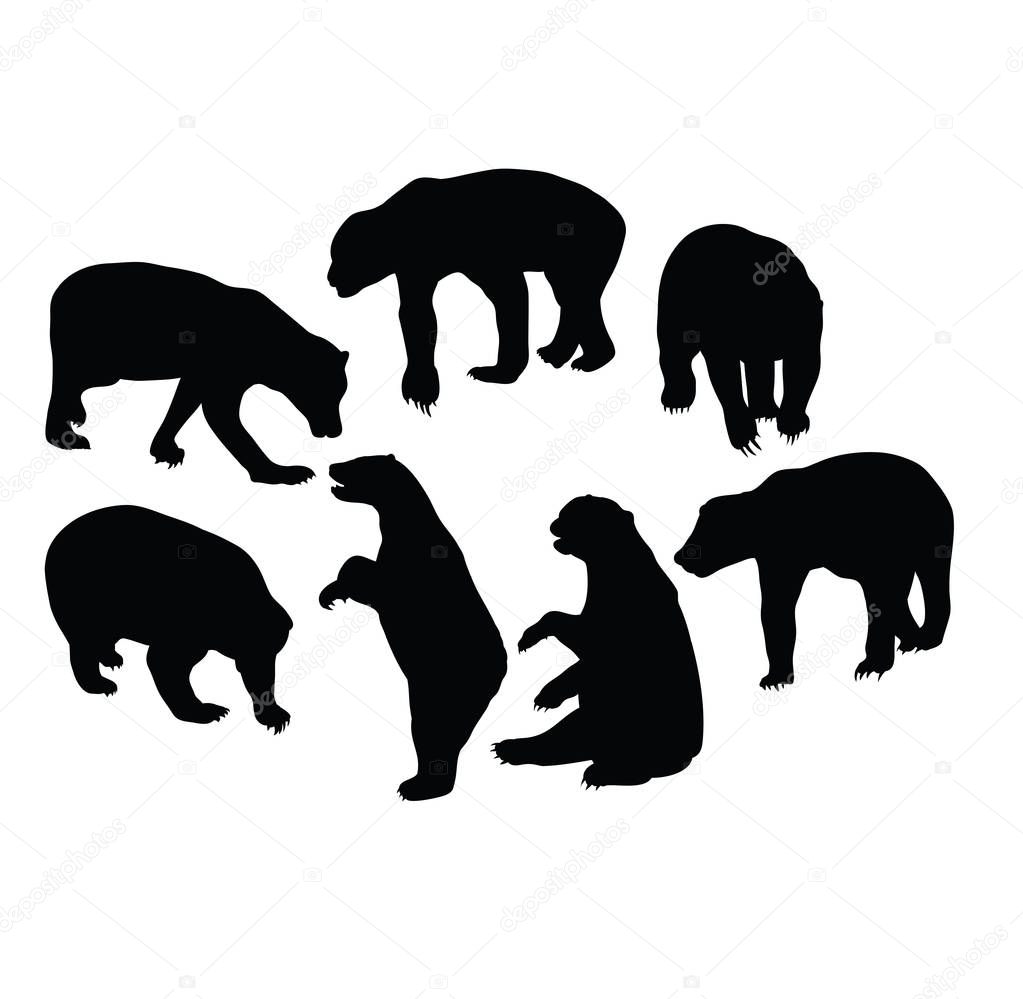 Bear Silhouettes, art vector design