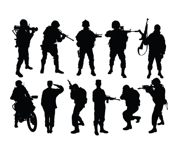 stock vector Army Force Silhouettes, art vector design