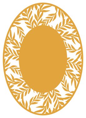 Ajur sınır yaprakların trendy lazer kesim süs vektör şablonu. Tebrik kartı, zarf, düğün davetiyesi, dekoratif unsur lüks. Zeytin dalı desenli kağıt kartı die cut. 