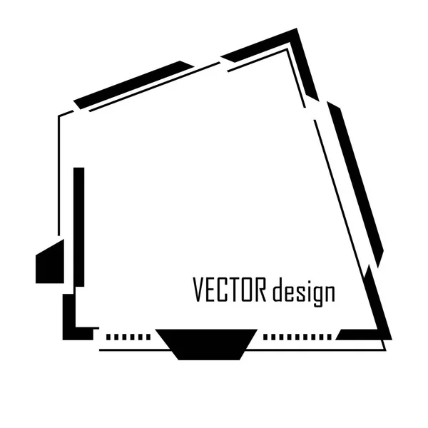 Bannière Vectorielle Abstraite Moderne Cadre Quadrilatère Géométrique Plat Modèle Prêt — Image vectorielle