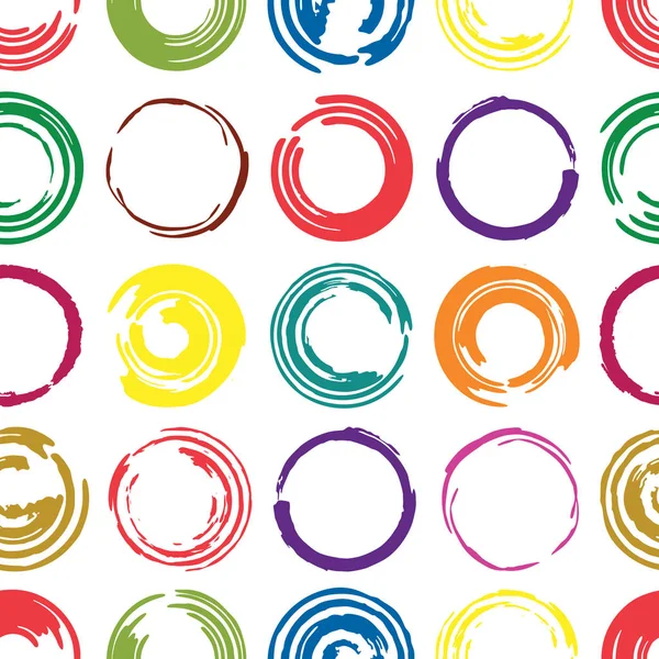 Renkli daireler ile soyut sorunsuz desen. Grunge tarzı el