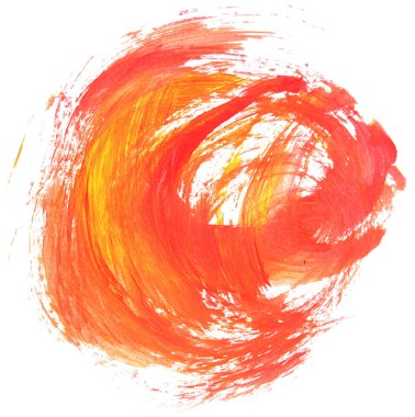 Tasarım için çok renkli çember. Beyaz arka planda izole edilmiş. Soyut arkaplan, el boyası doku, suluboya, guaj, fırça darbeleri, sıçramalar, boya damlaları. Beyaz arka planda kelebek