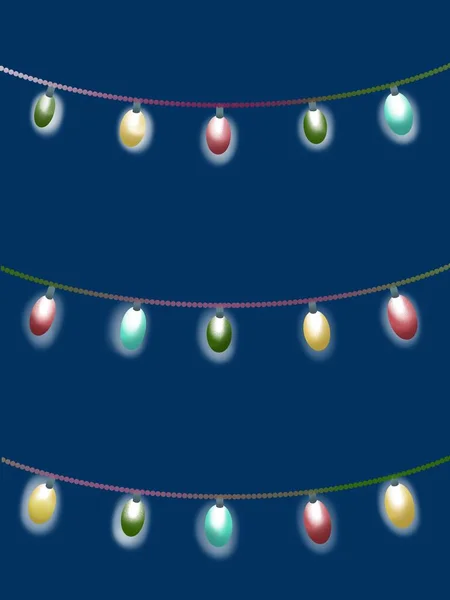 圣诞灯笼 神奇的彩色灯泡 — 图库照片